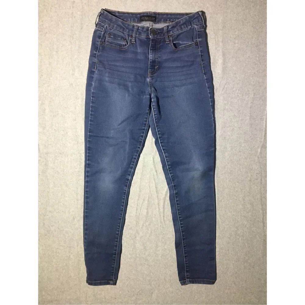 Womens Aeropostale Jeans Size 6 Medium Wash Skinny Pants Stretchy